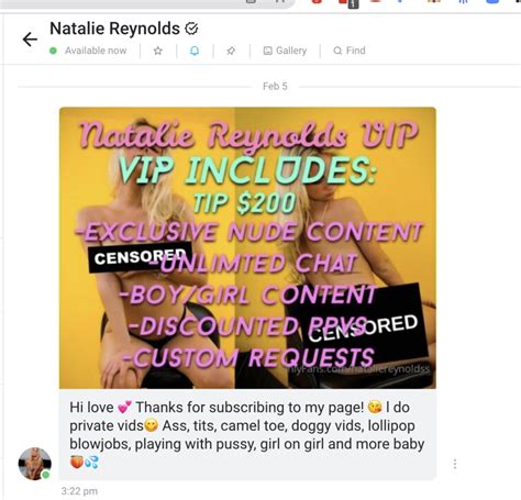 natalie reynolds sex tapes|Natalie Reynolds New Sex Tape From Onlyfans